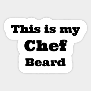 chef beard Sticker